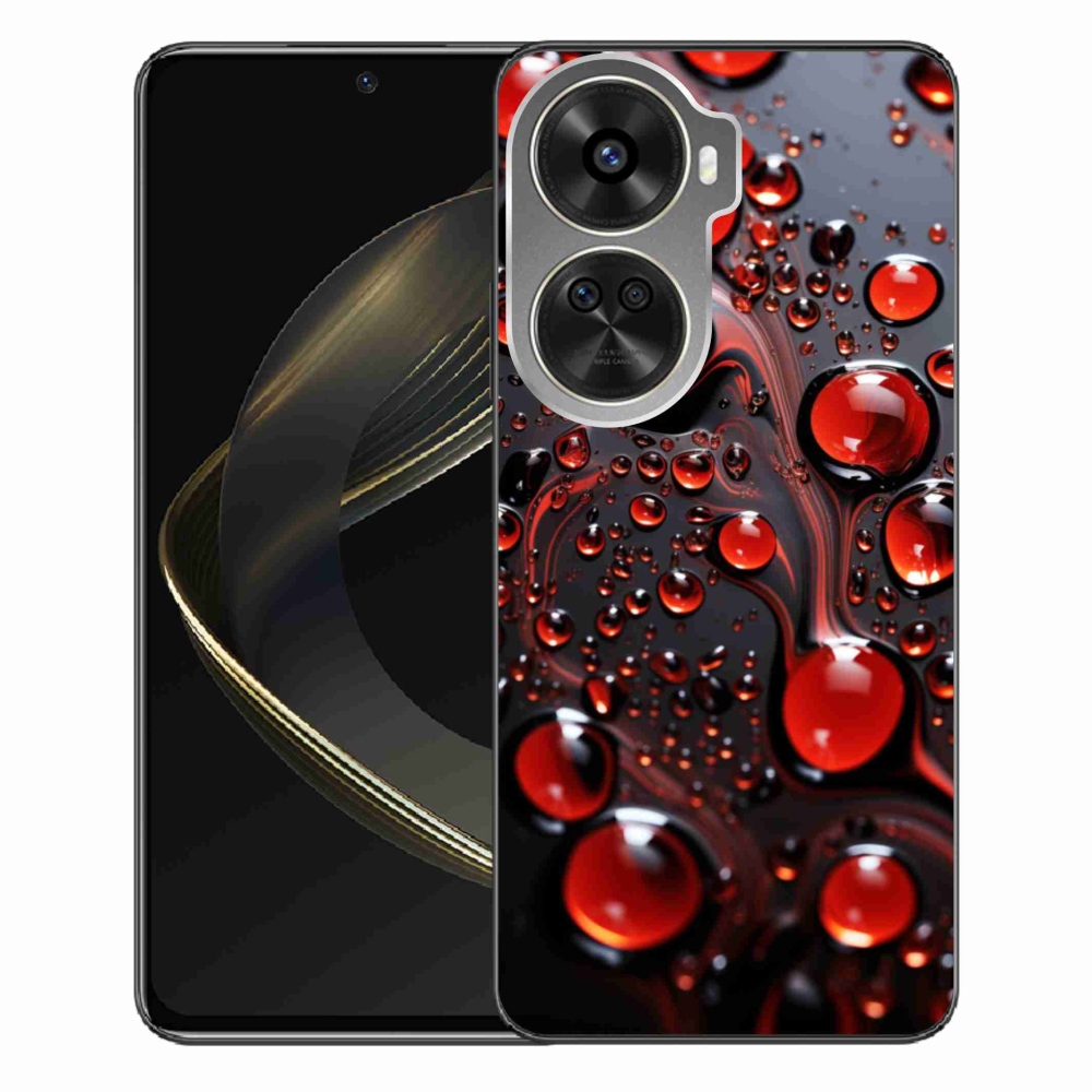 Gélový kryt mmCase na Huawei Nova 12 SE - červené kvapky 2
