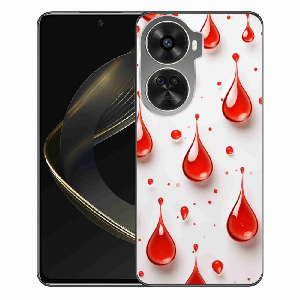 Gélový kryt mmCase na Huawei Nova 12 SE - červené kvapky