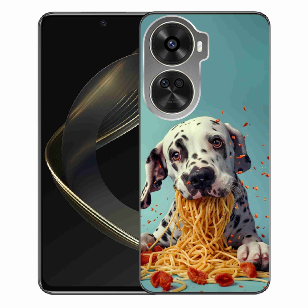 Gélový kryt mmCase na Huawei Nova 12 SE - dalmatín a špagety