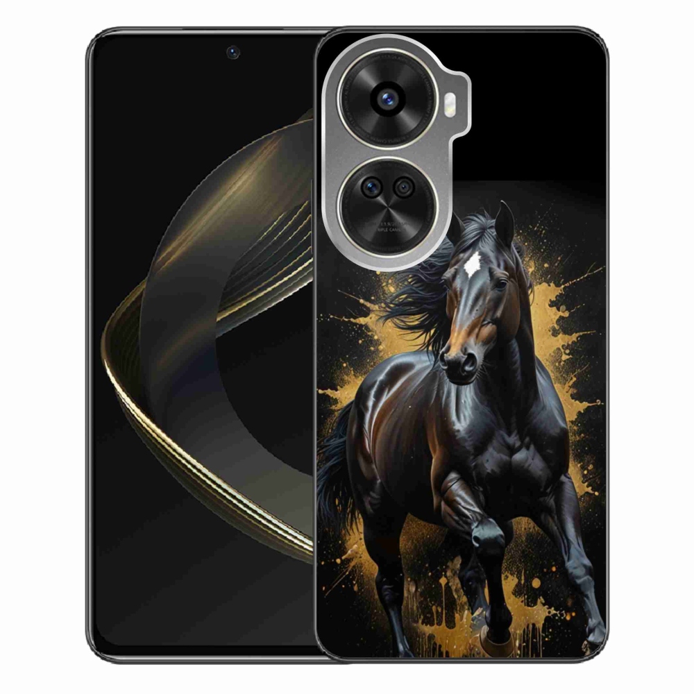 Gélový kryt mmCase na Huawei Nova 12 SE - elegantný čierny žrebec