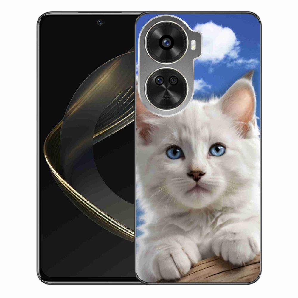 Gélový kryt mmCase na Huawei Nova 12 SE - mačiatko a oblaky