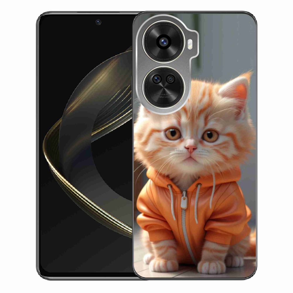 Gélový kryt mmCase na Huawei Nova 12 SE - mačiatko v mikine