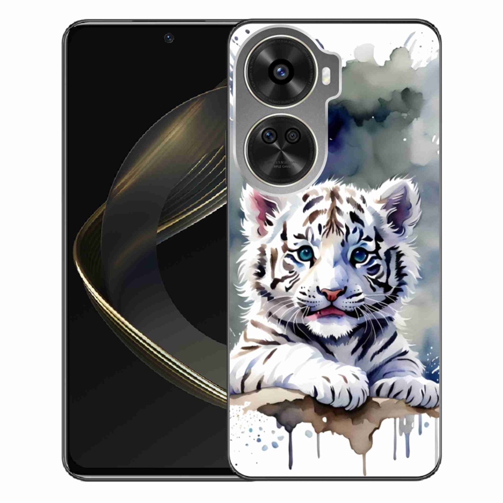 Gélový kryt mmCase na Huawei Nova 12 SE - mláďa bieleho tigra