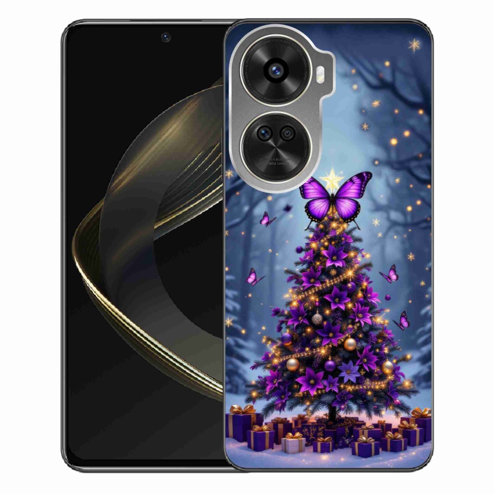 Gélový kryt mmCase na Huawei Nova 12 SE - motýlí vianočný stromček