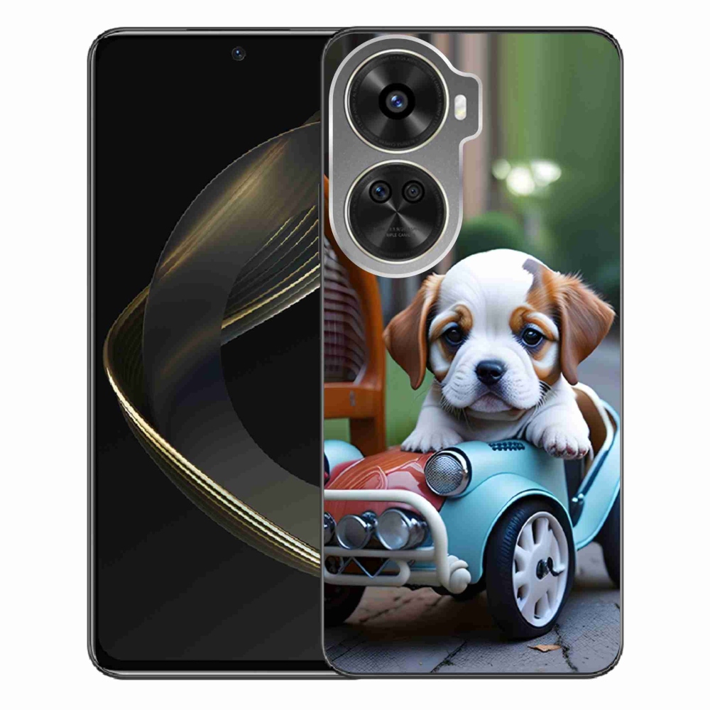 Gélový kryt mmCase na Huawei Nova 12 SE - šteňa v retro aute
