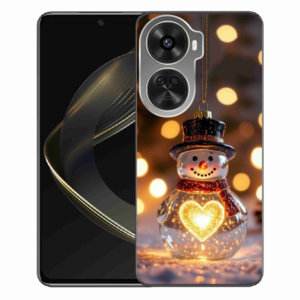 Gélový kryt mmCase na Huawei Nova 12 SE - svietiaci vianočný snehuliak