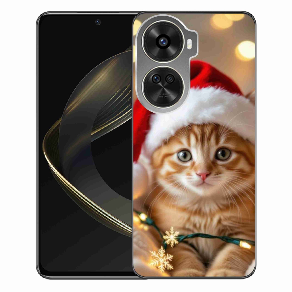 Gélový kryt mmCase na Huawei Nova 12 SE - vianočné mačiatko