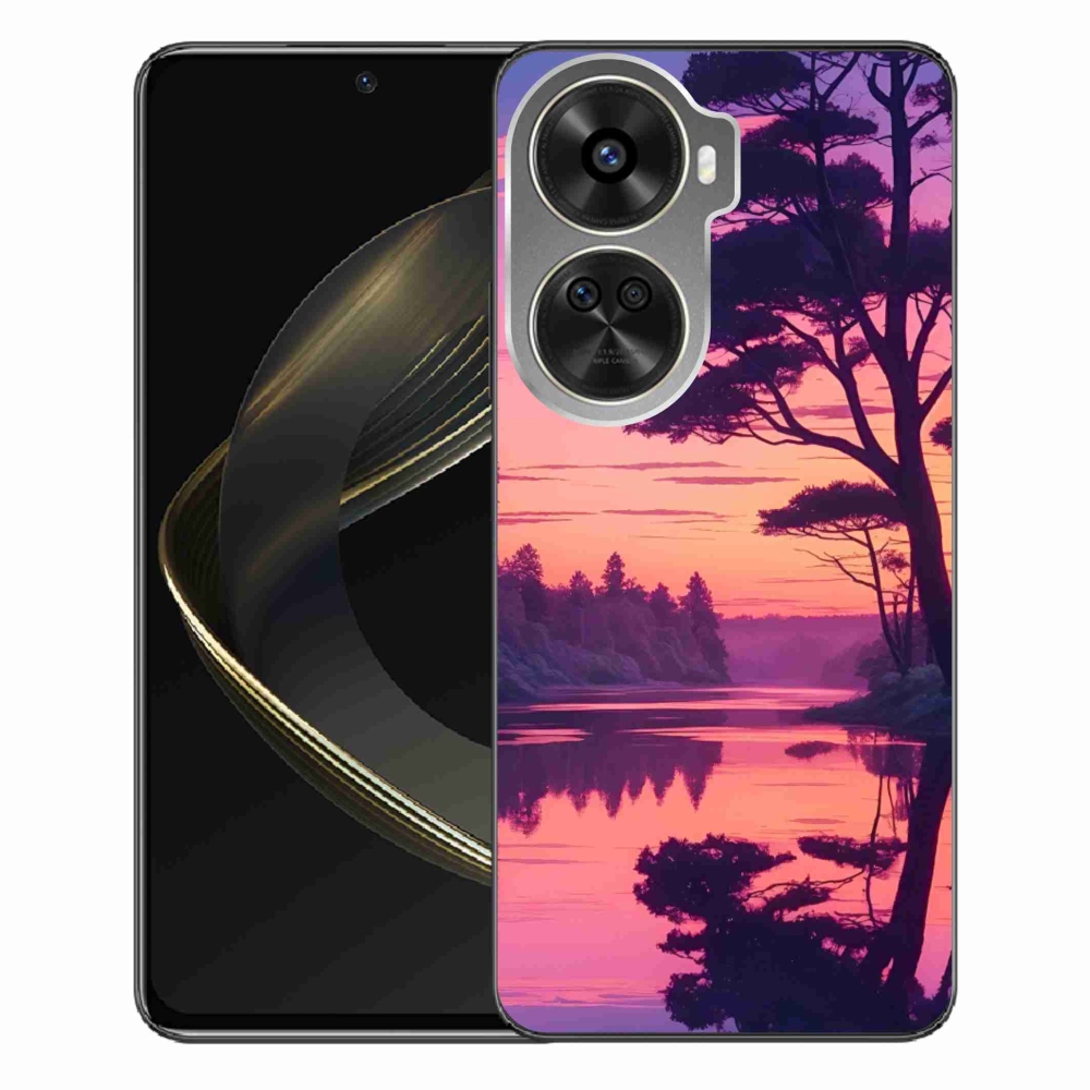 Gélový kryt mmCase na Huawei Nova 12 SE - západ slnka nad jazerom