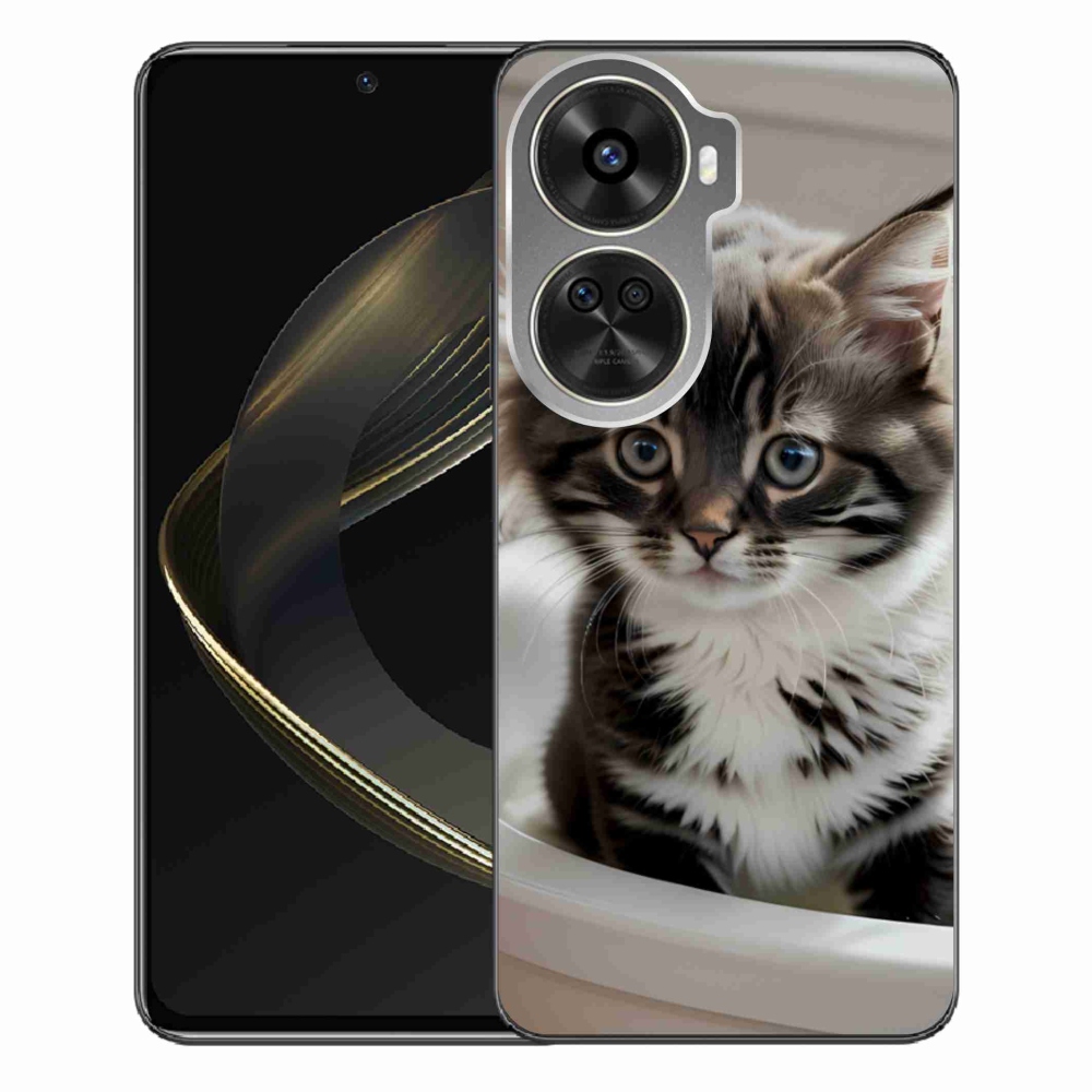 Gélový kryt mmCase na Huawei Nova 12 SE - zvedavé mačiatko