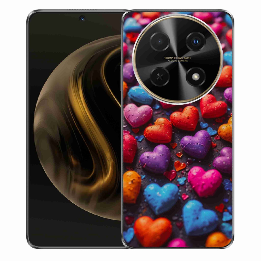 Gélový kryt mmCase na Huawei Nova 12i - farebné srdcia