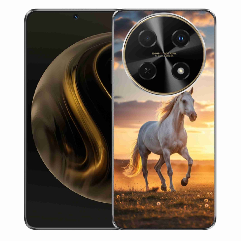 Gélový kryt mmCase na Huawei Nova 12i - bežiaci biely kôň 2