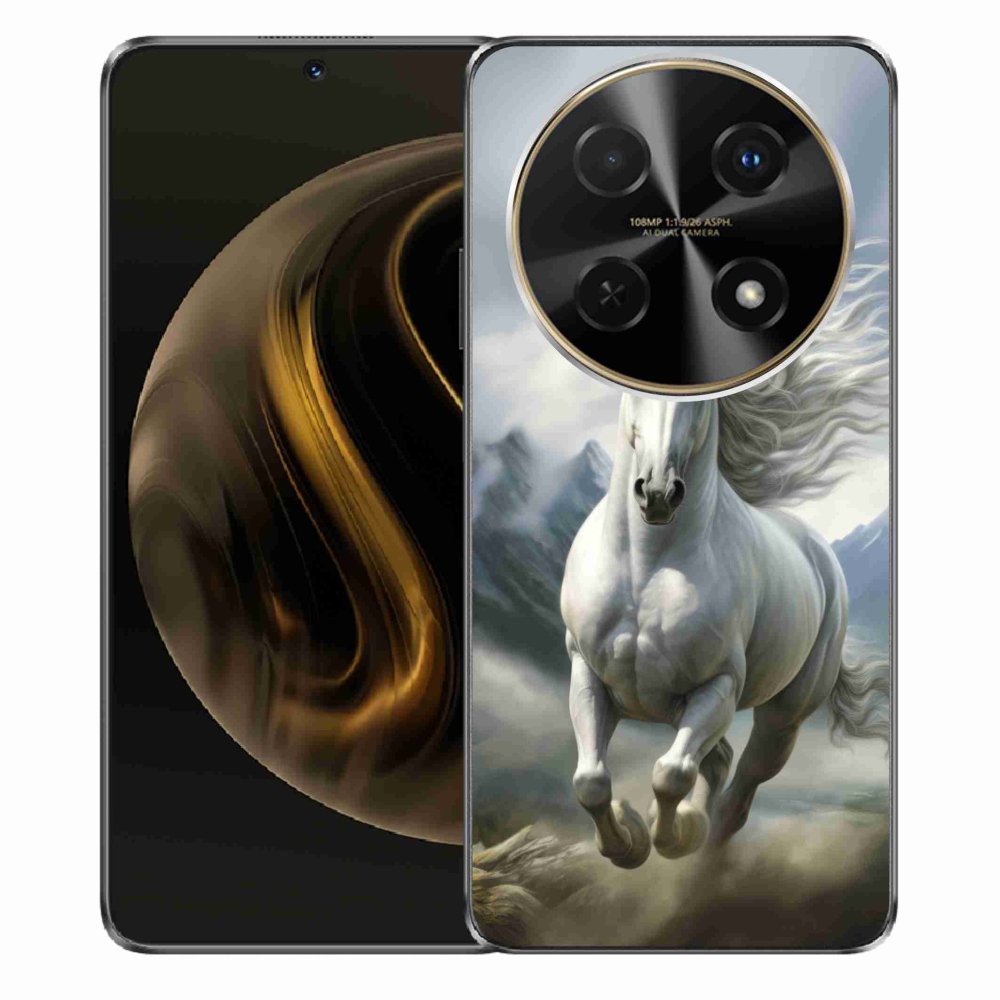 Gélový kryt mmCase na Huawei Nova 12i - bežiaci biely kôň 3