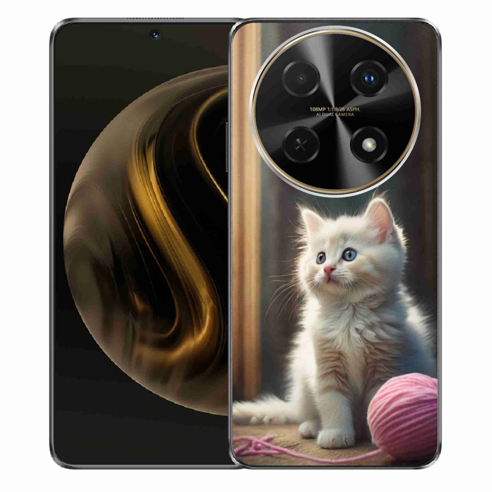 Gélový kryt mmCase na Huawei Nova 12i - biele mačiatko 2