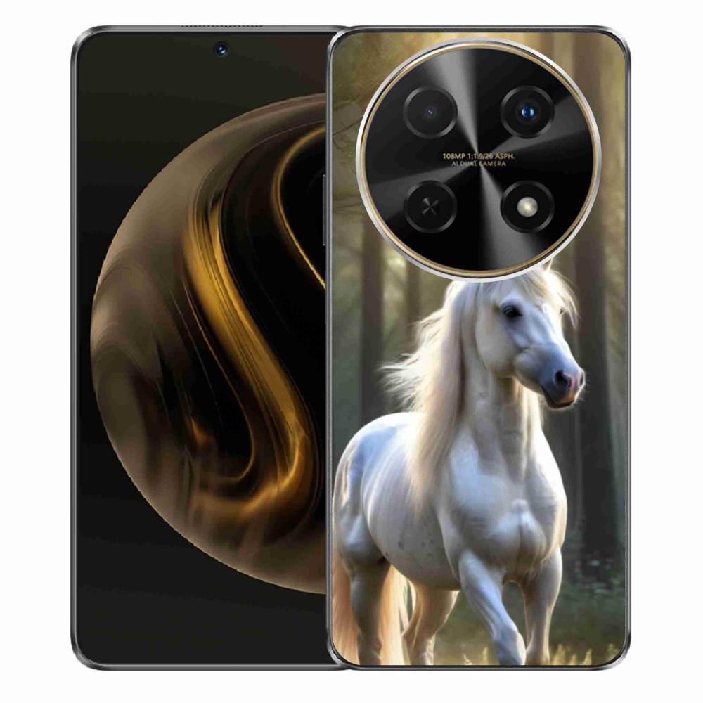 Gélový kryt mmCase na Huawei Nova 12i - biely kôň 3