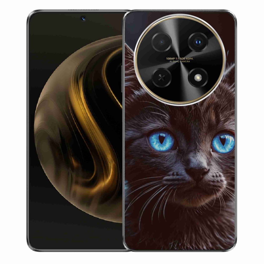 Gélový kryt mmCase na Huawei Nova 12i - čierne mačiatko 2