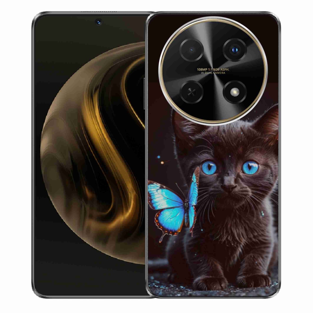 Gélový kryt mmCase na Huawei Nova 12i - čierne mačiatko 3