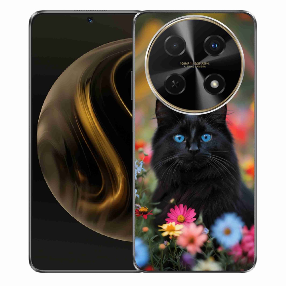Gélový kryt mmCase na Huawei Nova 12i - čierne mačiatko 4