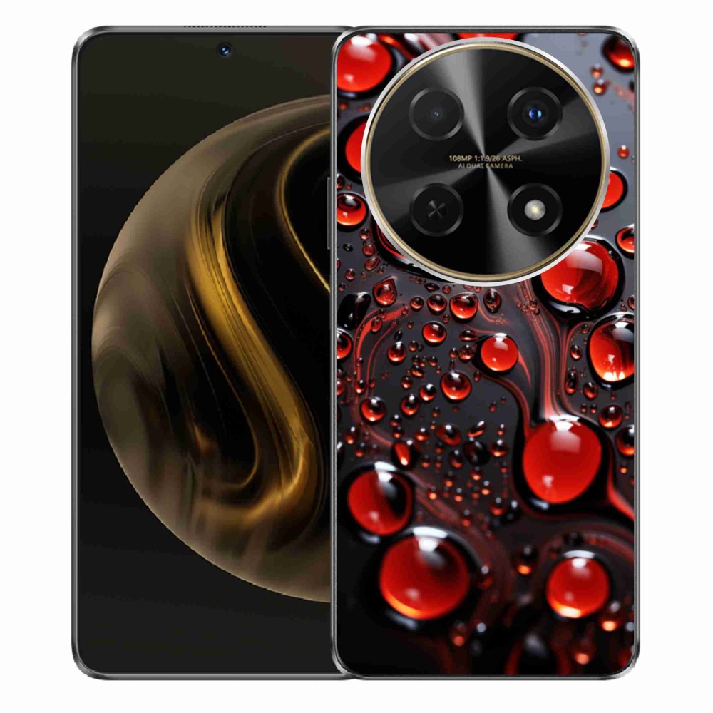 Gélový kryt mmCase na Huawei Nova 12i - červené kvapky 2
