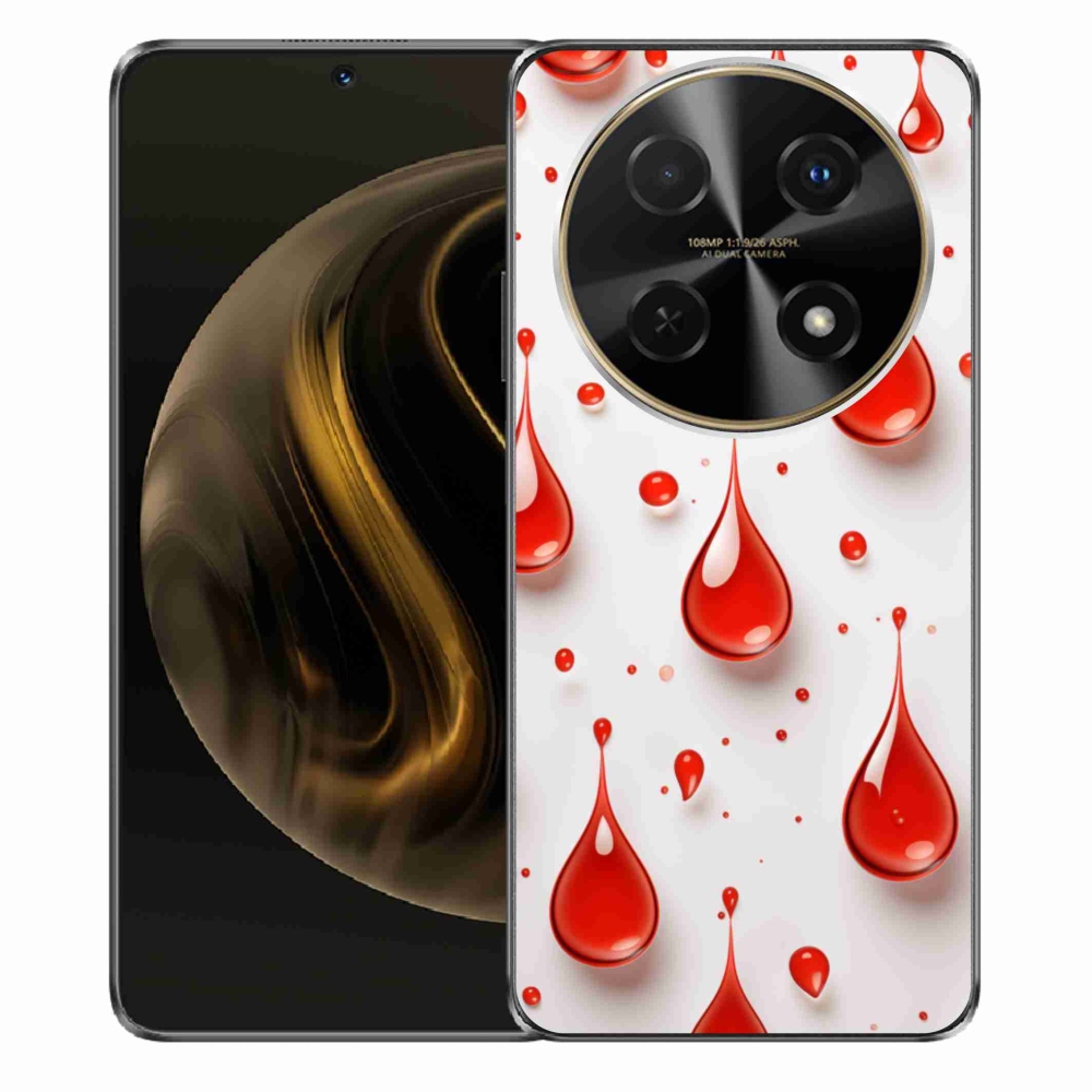 Gélový kryt mmCase na Huawei Nova 12i - červené kvapky