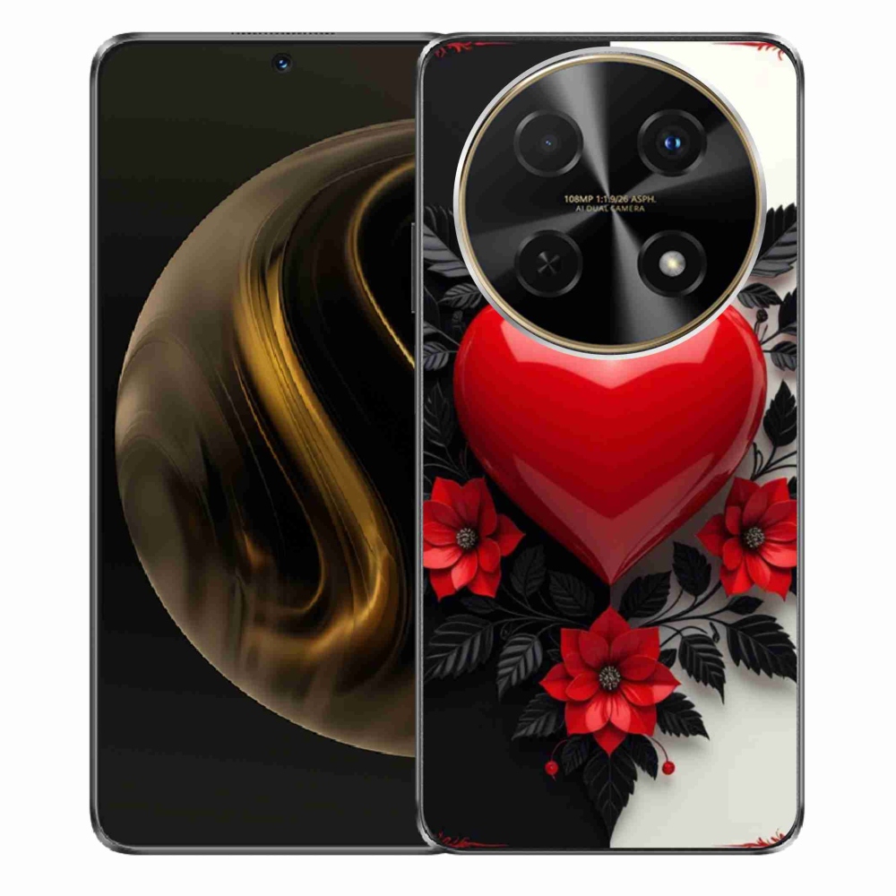 Gélový kryt mmCase na Huawei Nova 12i - červené srdce
