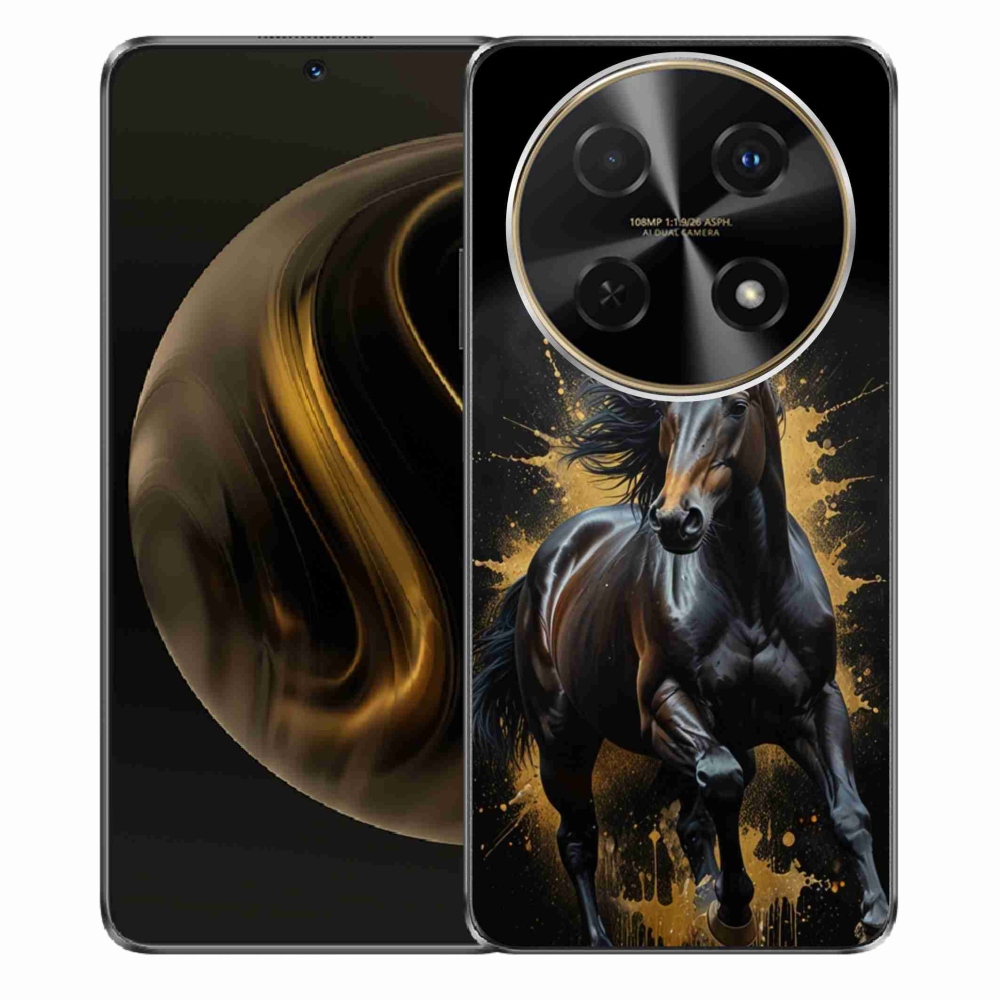 Gélový kryt mmCase na Huawei Nova 12i - elegantný čierny žrebec