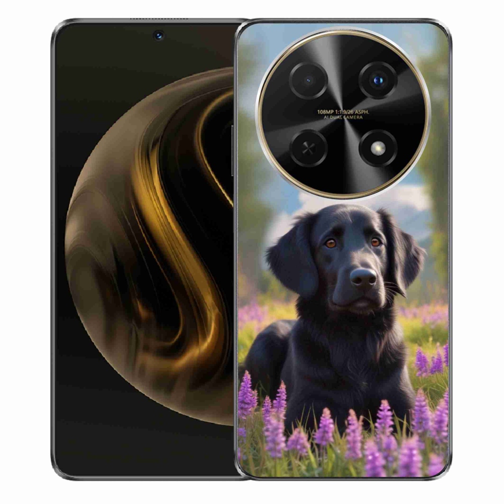 Gélový kryt mmCase na Huawei Nova 12i - elegantný čierny retriever