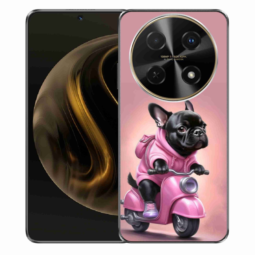 Gélový kryt mmCase na Huawei Nova 12i - francúzsky buldoček na skútri