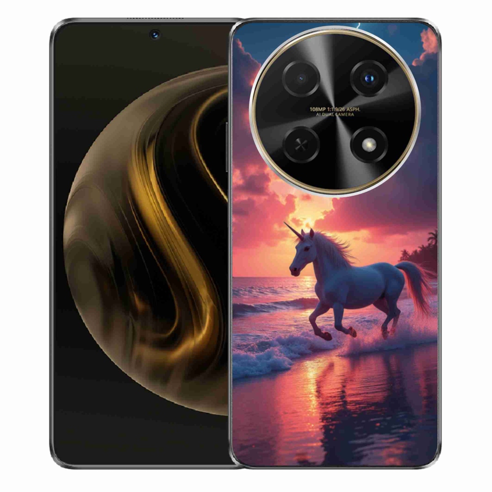 Gélový kryt mmCase na Huawei Nova 12i - jednorožec na pláži
