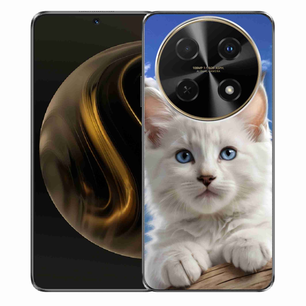 Gélový kryt mmCase na Huawei Nova 12i - mačiatko a oblaky