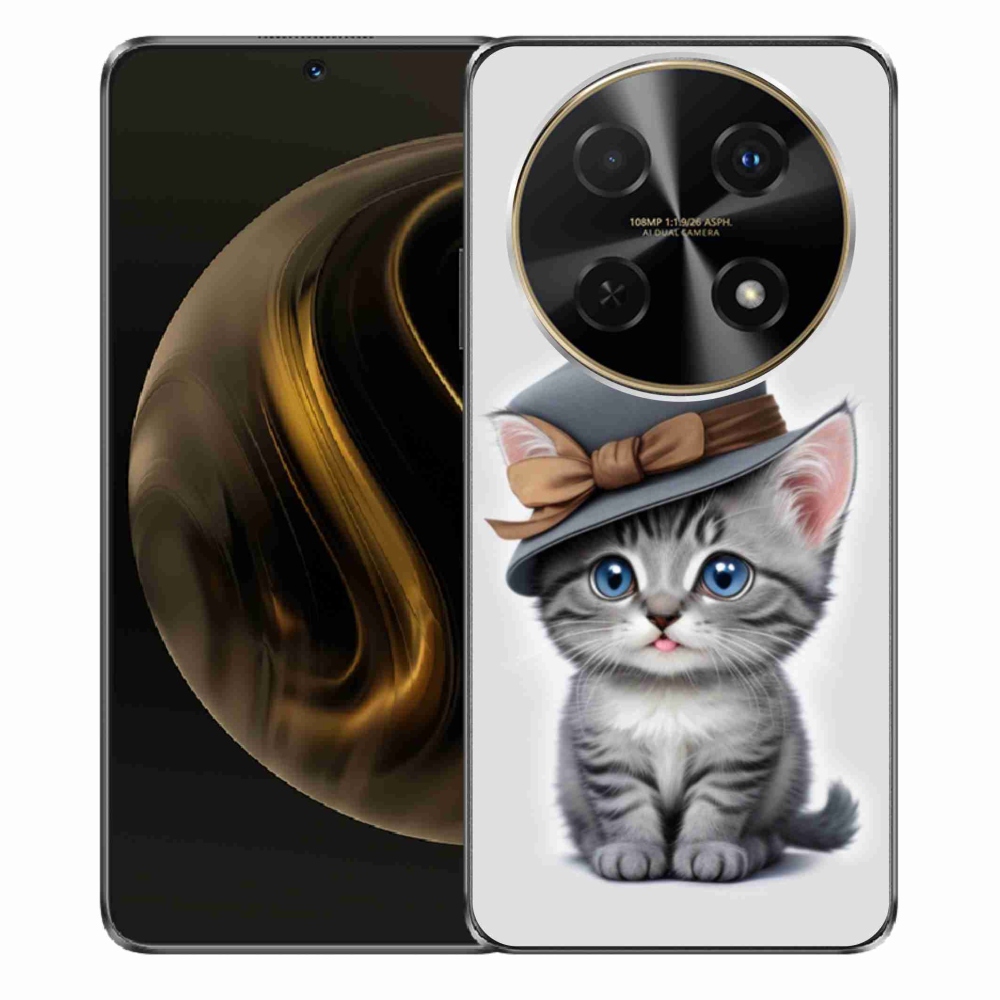 Gélový kryt mmCase na Huawei Nova 12i - mačiatko s klobúkom