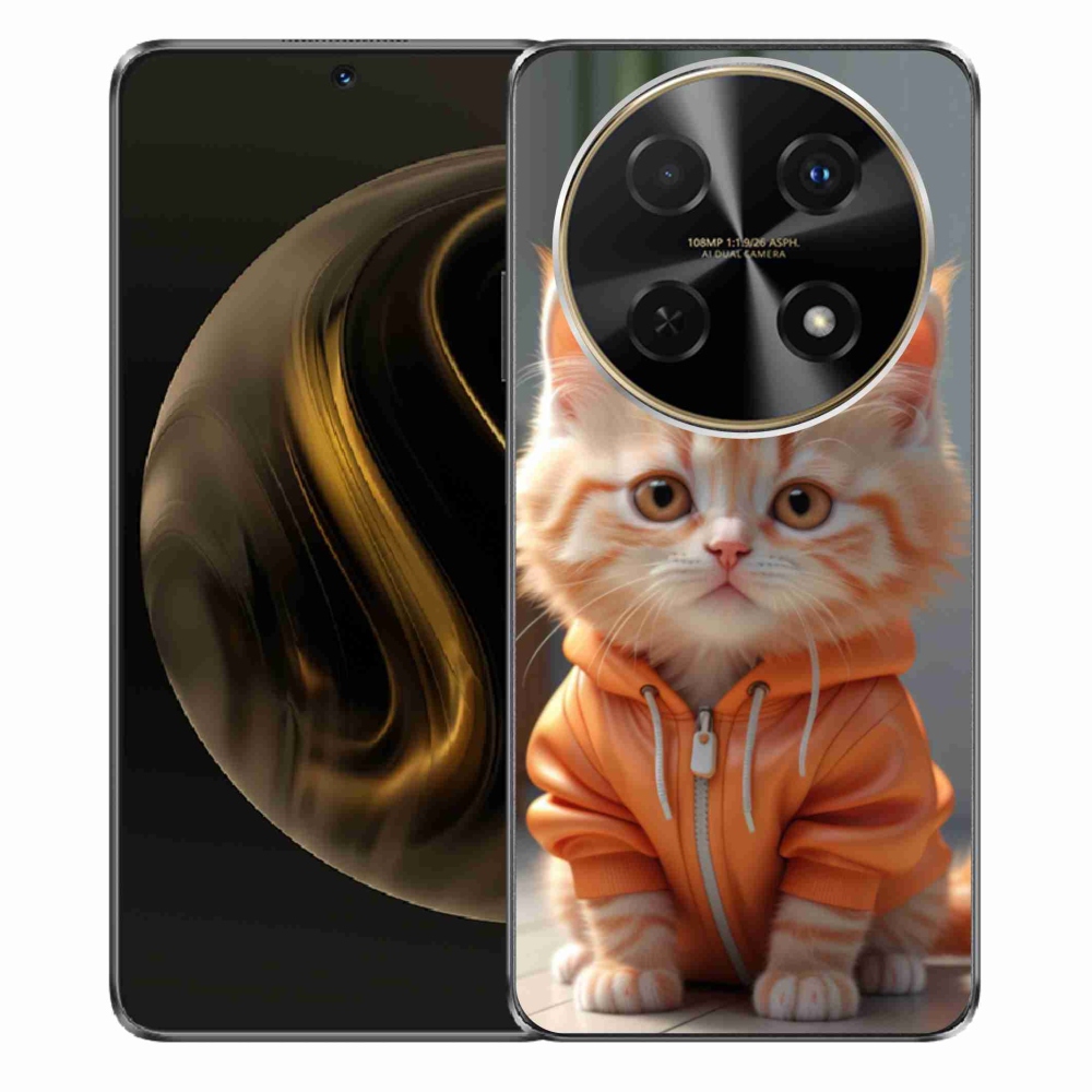 Gélový kryt mmCase na Huawei Nova 12i - mačiatko v mikine