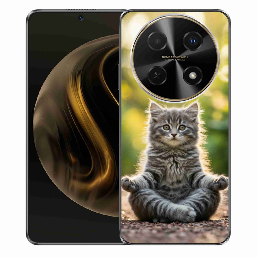 Gélový kryt mmCase na Huawei Nova 12i - meditujúce mačiatko