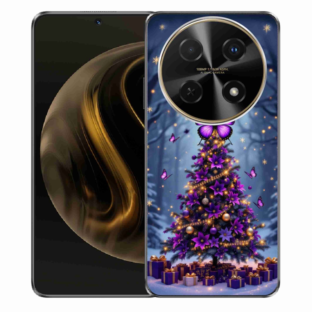 Gélový kryt mmCase na Huawei Nova 12i - motýlí vianočný stromček