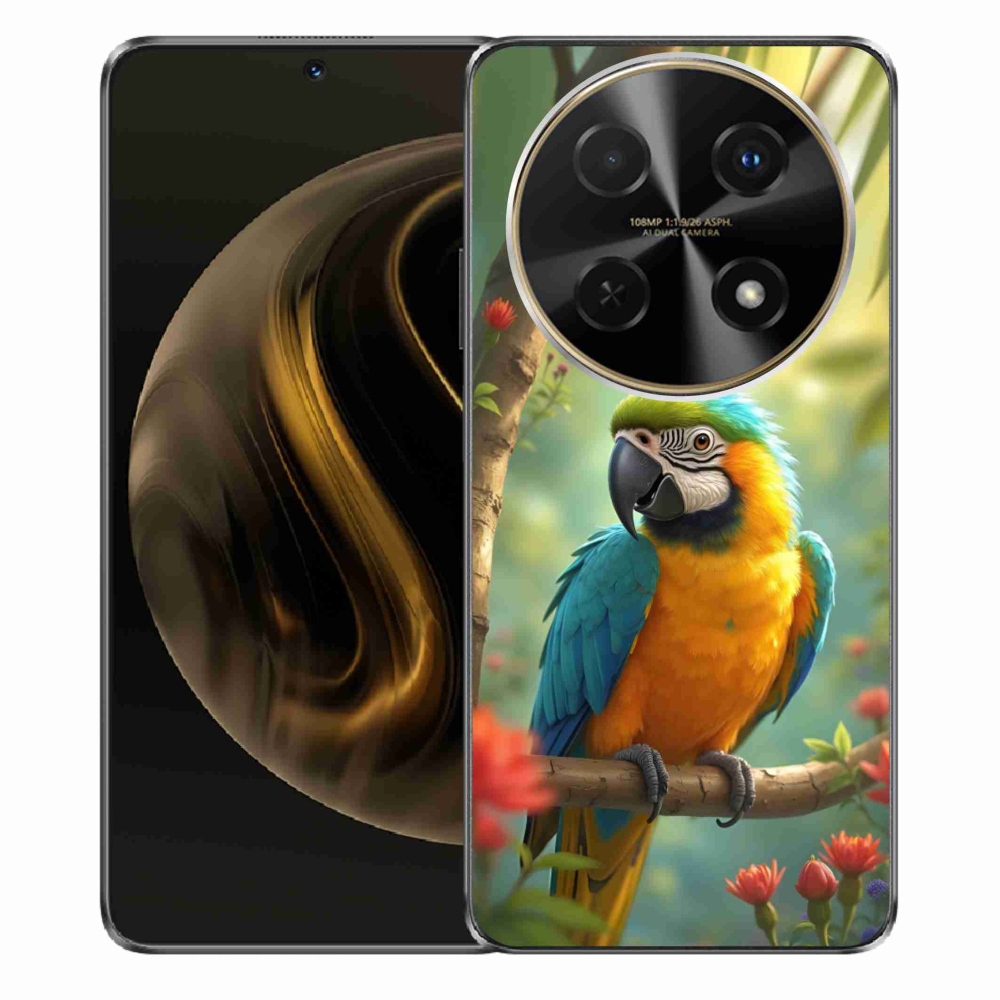 Gélový kryt mmCase na Huawei Nova 12i - papagáj ara modrožltá