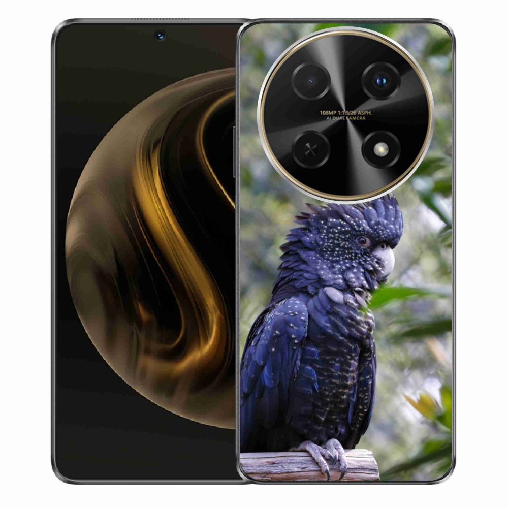 Gélový kryt mmCase na Huawei Nova 12i - papagáj kakadu čierny