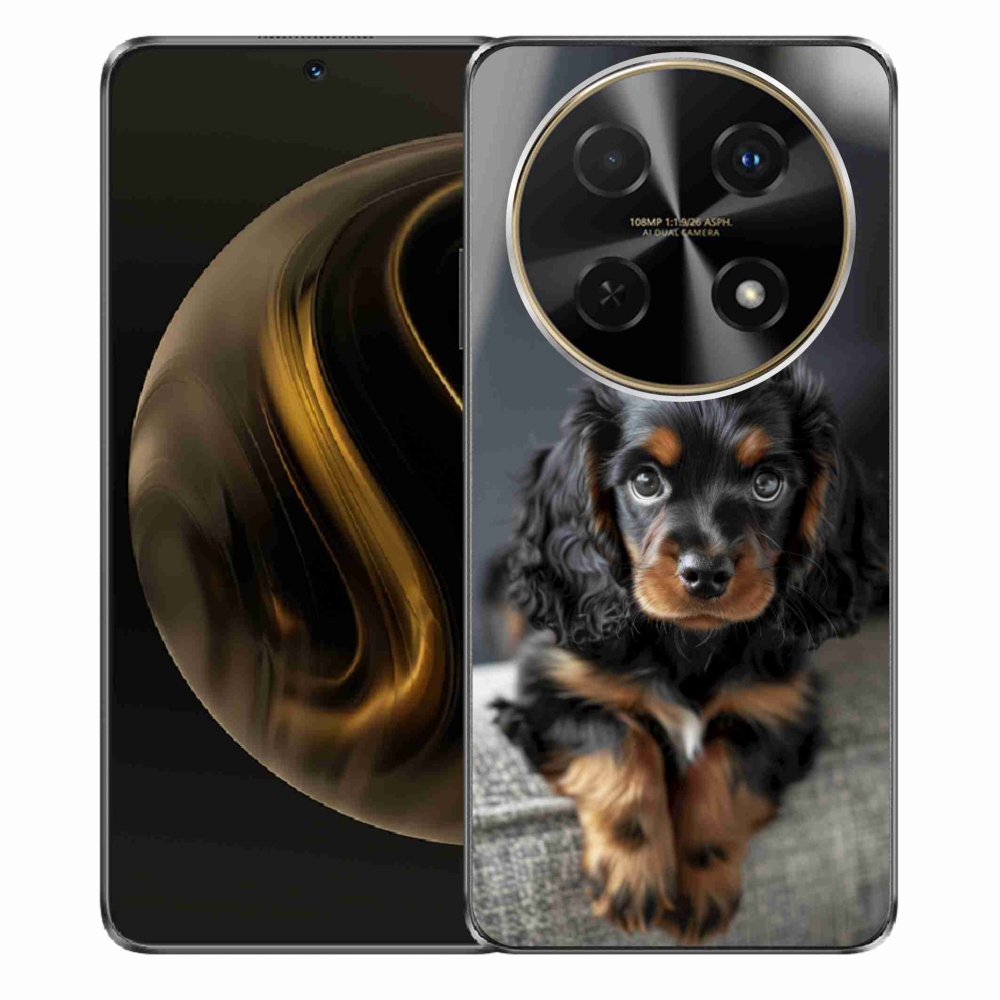 Gélový kryt mmCase na Huawei Nova 12i - roztomilý dlhosrstý jazvečík