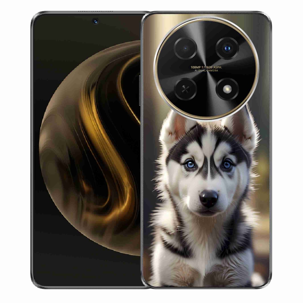 Gélový kryt mmCase na Huawei Nova 12i - roztomilý sibírsky husky