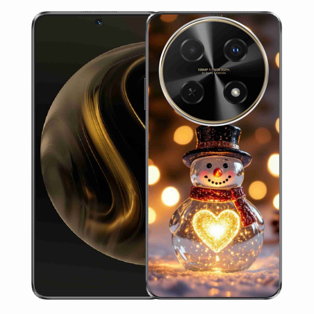 Gélový kryt mmCase na Huawei Nova 12i - svietiaci vianočný snehuliak