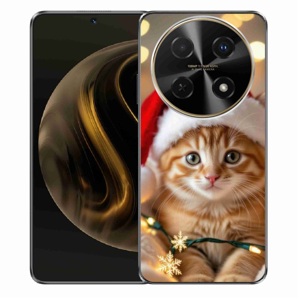 Gélový kryt mmCase na Huawei Nova 12i - vianočné mačiatko