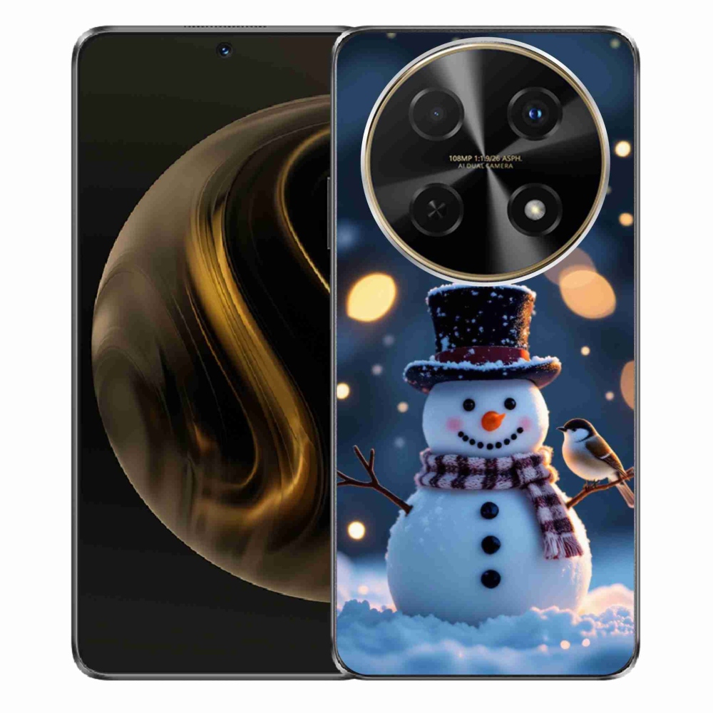 Gélový kryt mmCase na Huawei Nova 12i - vianočný snehuliak