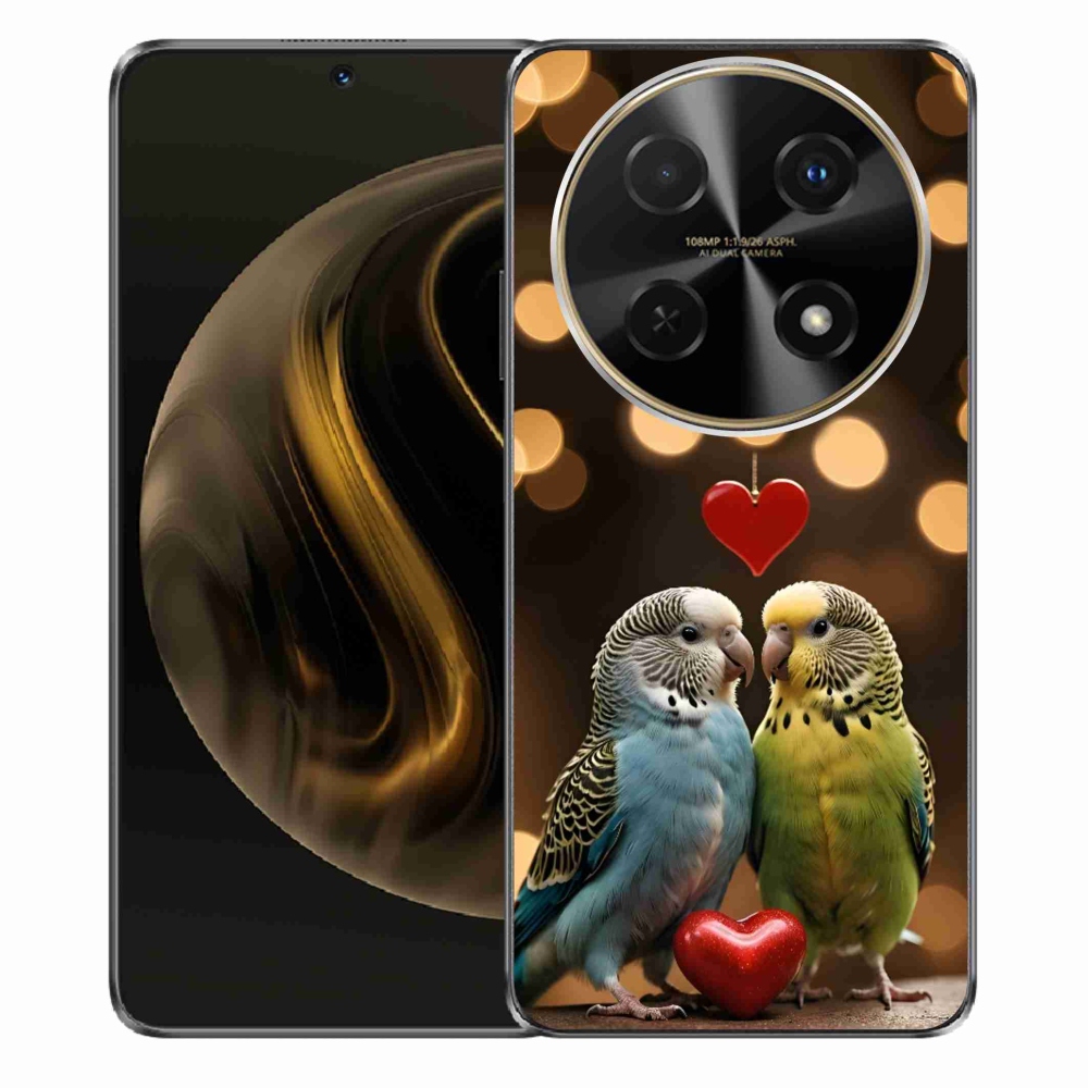 Gélový kryt mmCase na Huawei Nova 12i - zamilovaní papagáje