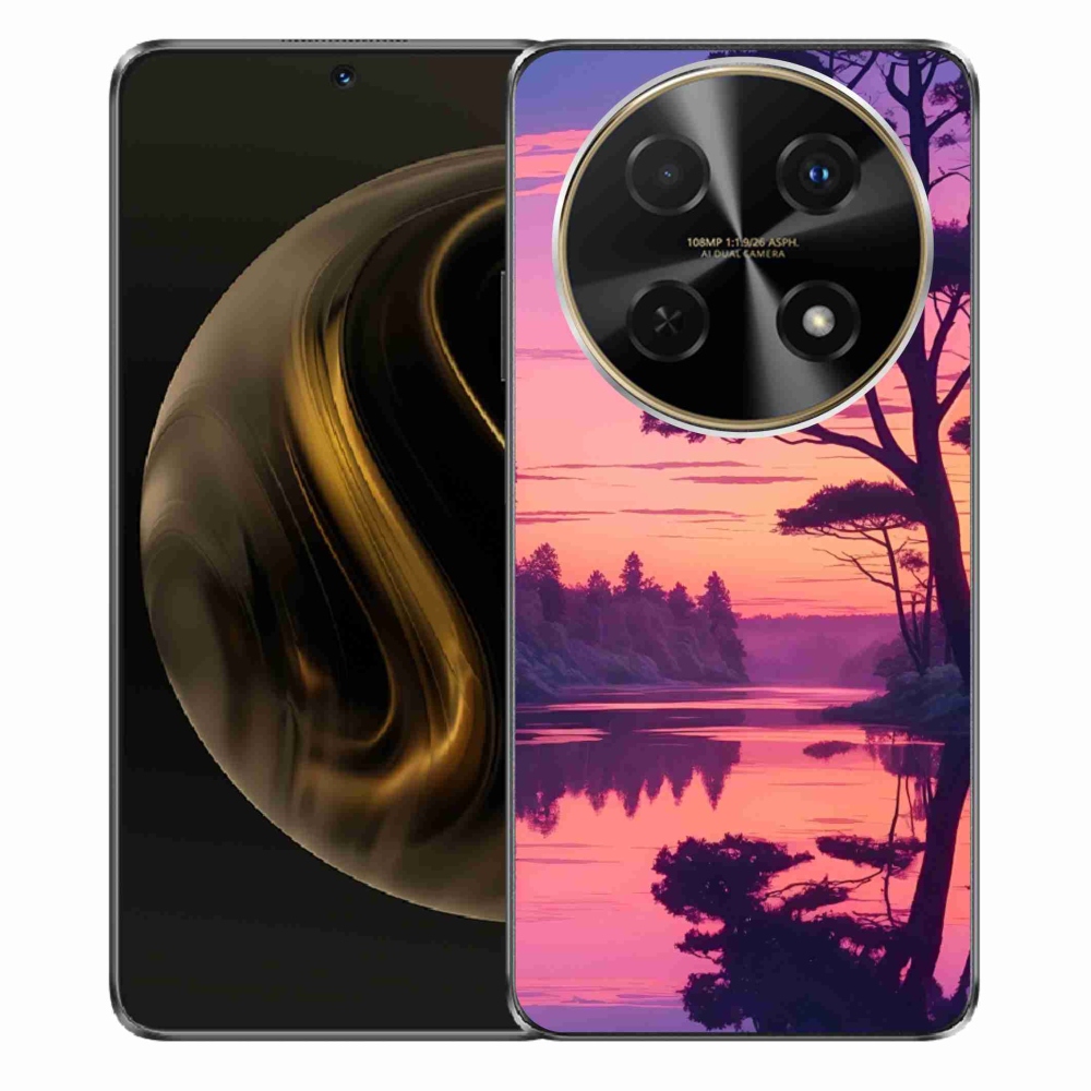 Gélový kryt mmCase na Huawei Nova 12i - západ slnka nad jazerom