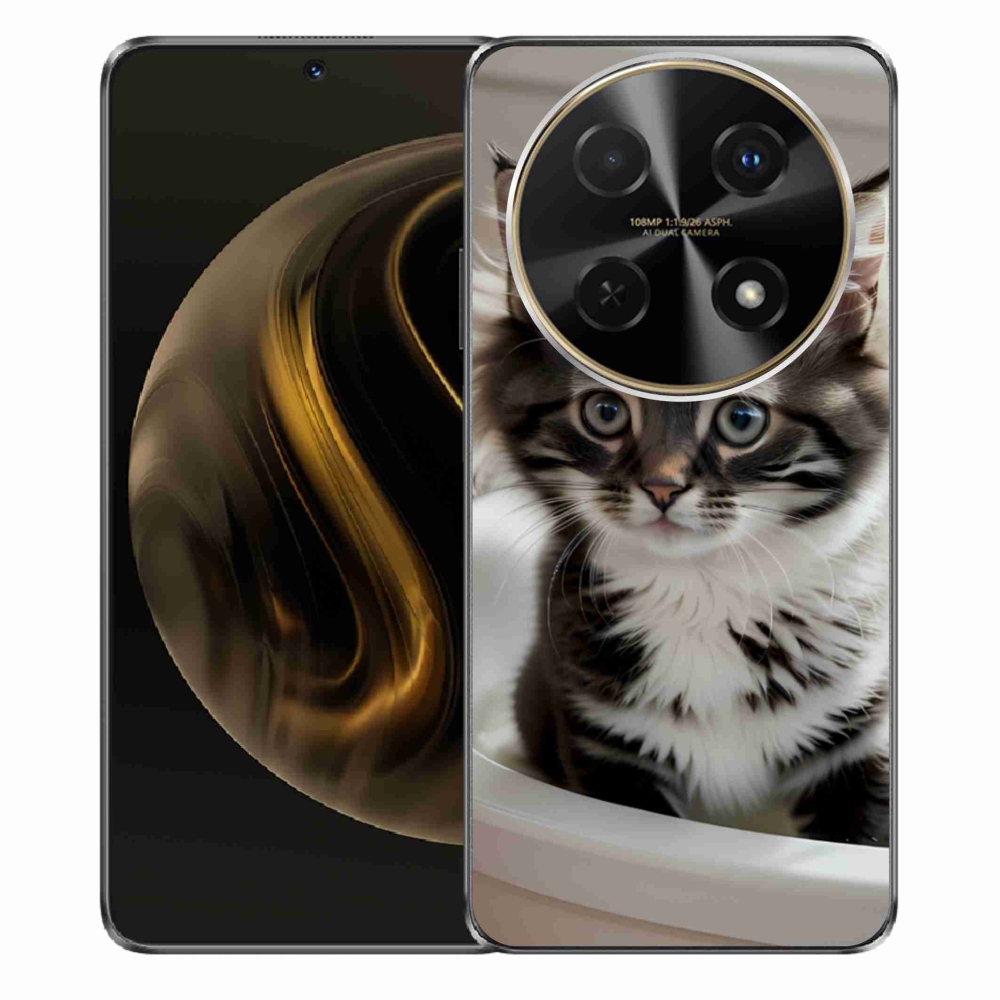 Gélový kryt mmCase na Huawei Nova 12i - zvedavé mačiatko