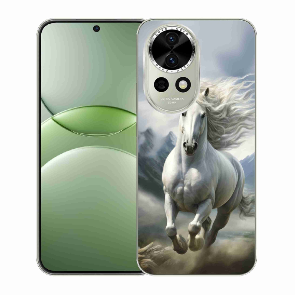 Gélový kryt mmCase na Huawei Nova 13 5G - bežiaci biely kôň 3