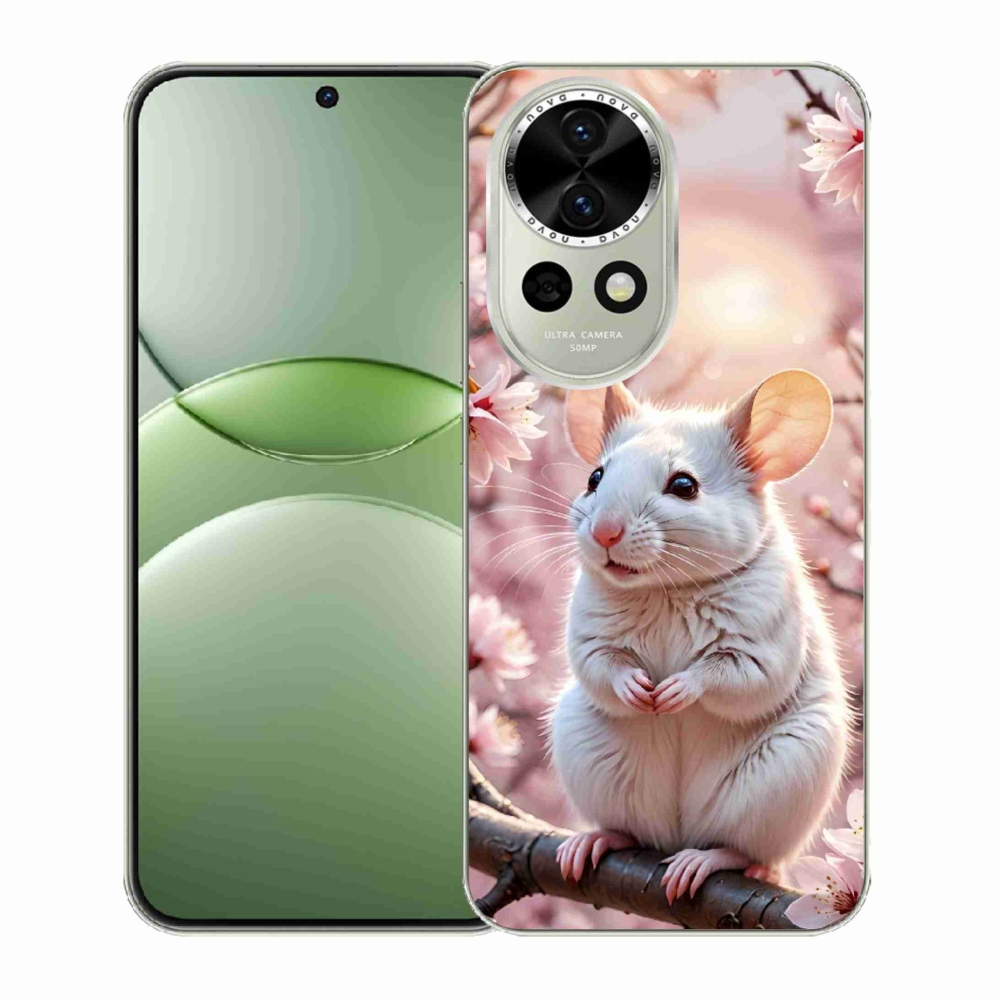 Gélový kryt mmCase na Huawei Nova 13 5G - biela myš na vetve