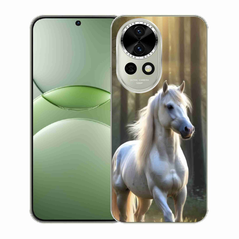 Gélový kryt mmCase na Huawei Nova 13 5G - biely kôň 3