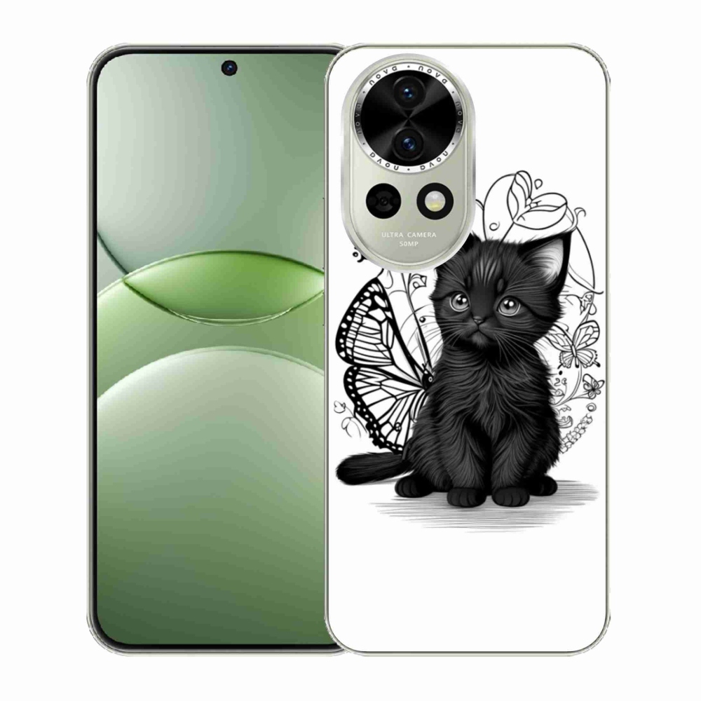 Gélový kryt mmCase na Huawei Nova 13 5G - čierne mačiatko