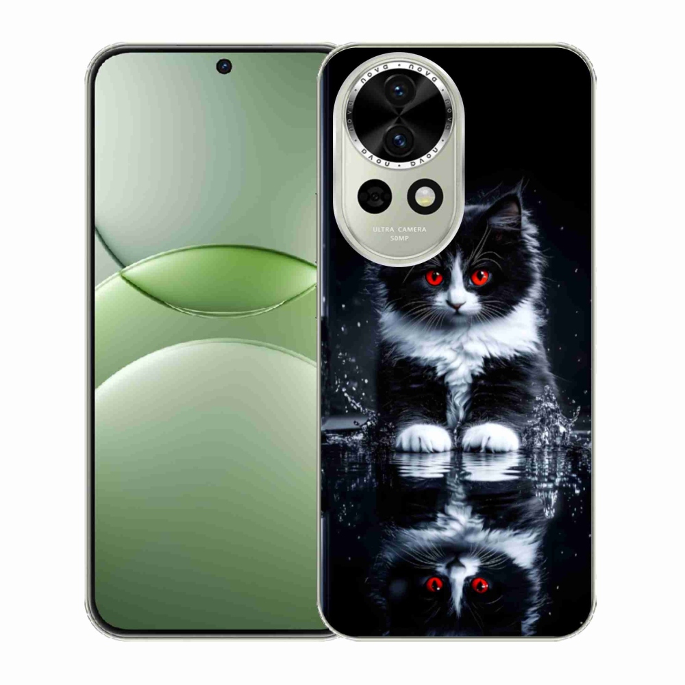 Gélový kryt mmCase na Huawei Nova 13 5G - čiernobiele mačiatko