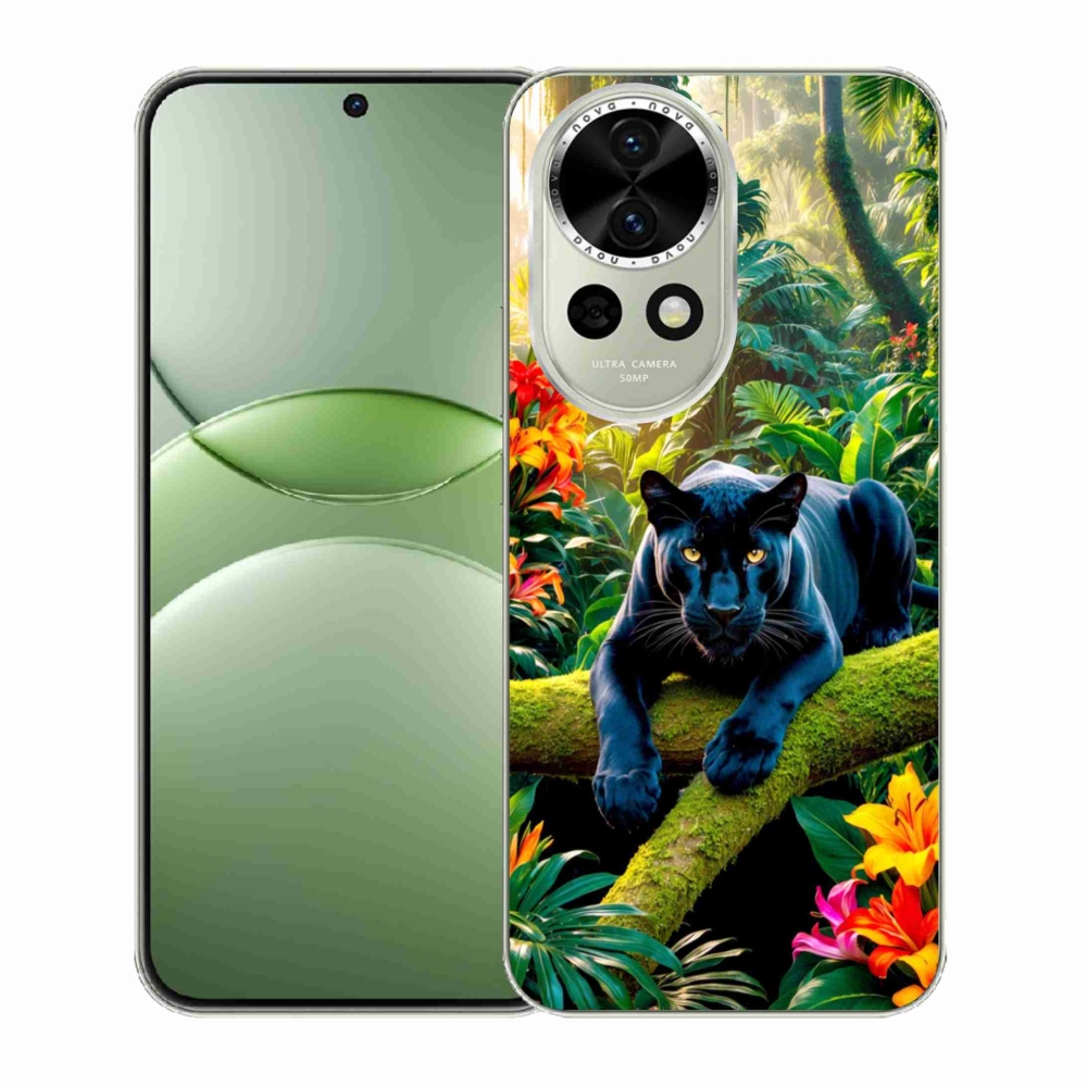 Gélový kryt mmCase na Huawei Nova 13 5G - čierny panter v džungli