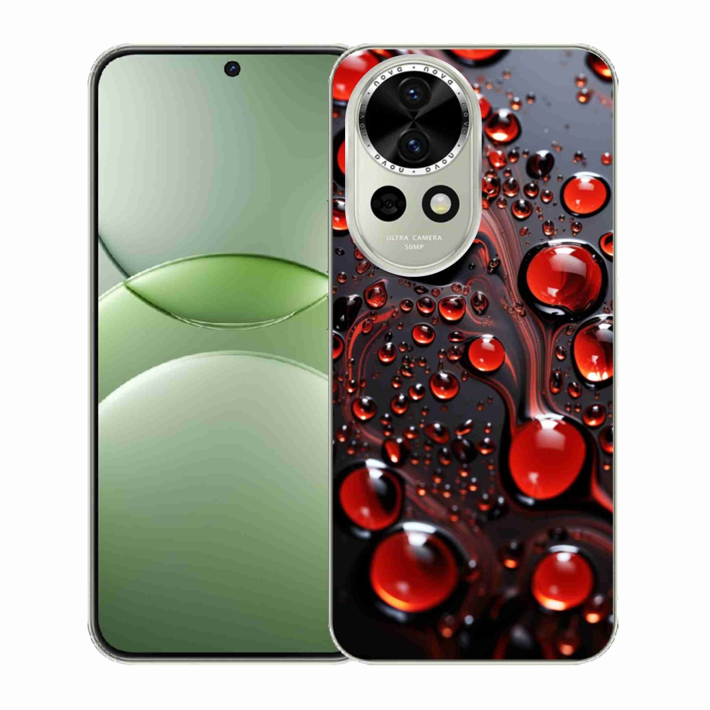 Gélový kryt mmCase na Huawei Nova 13 5G - červené kvapky 2